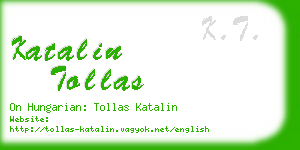 katalin tollas business card